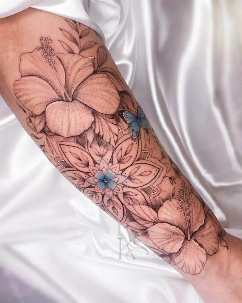 mandala e hibiscos